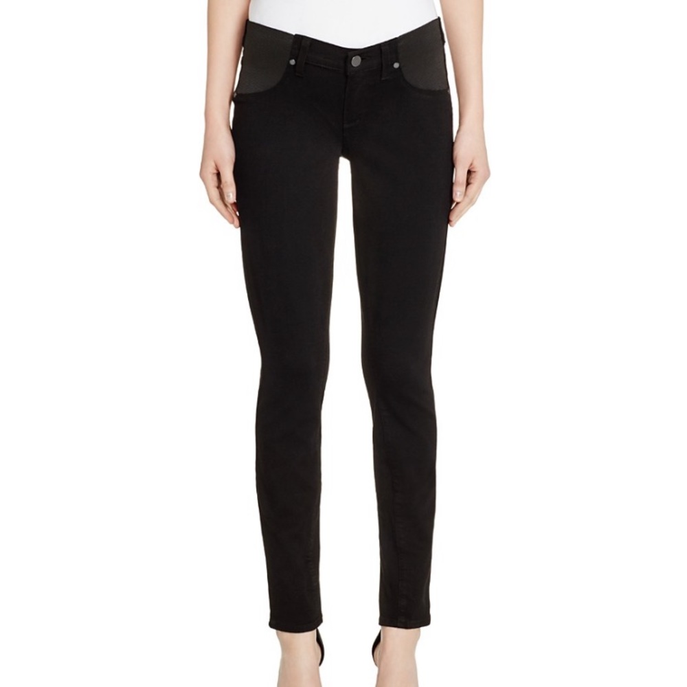 PAIGE
Verdugo Mid Rise MATERNITY Skinny Jeans in Black Shadow, 25
